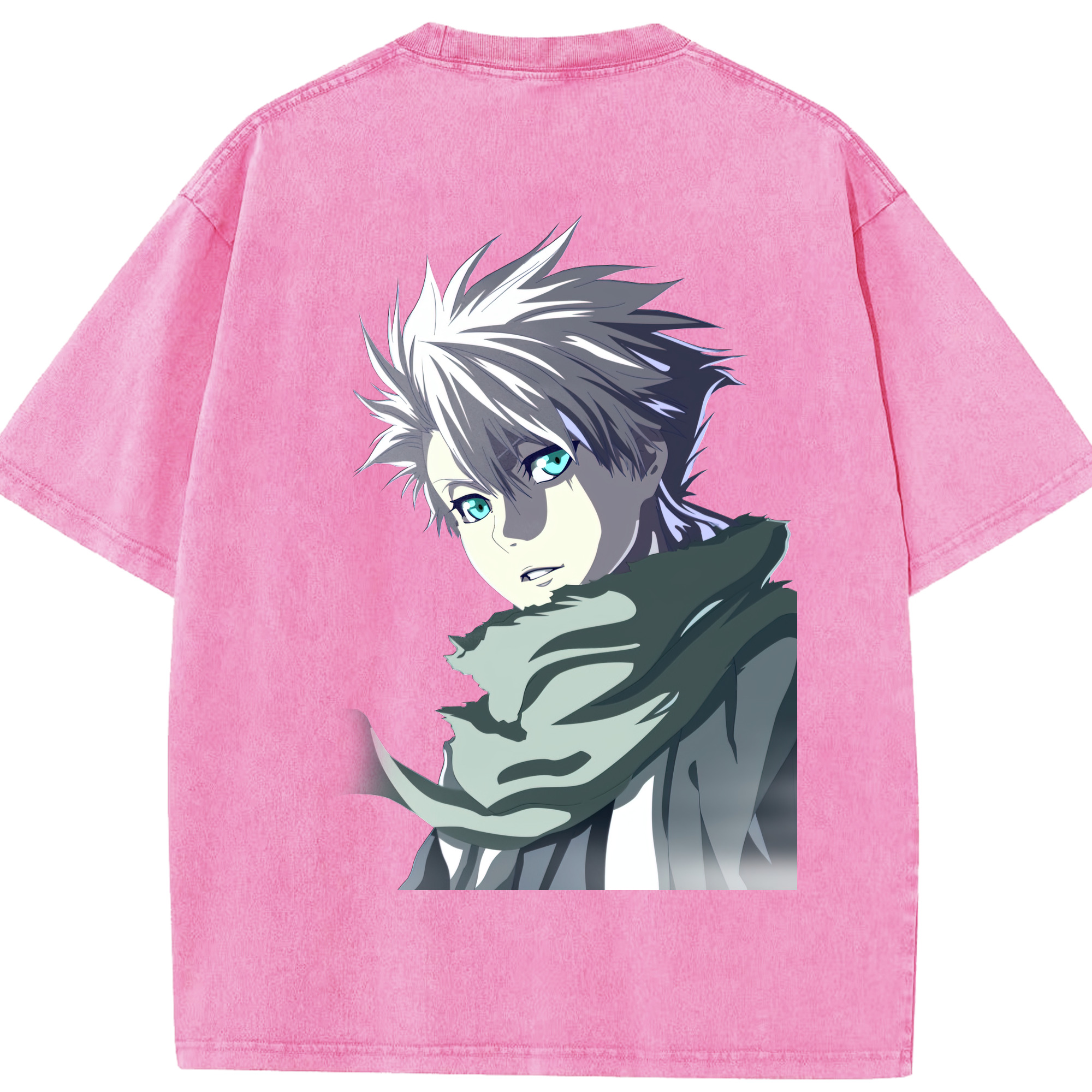 （画像用） ブリーチ 日番谷冬獅郎（ひつがや とうしろう） BLEACH Hitsugaya Toushirou 綿100% ヴィンテージ風 半袖Tシャツ（背面プリント）